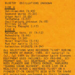 J-CARD Inside - BLUETOY - Oscillations Unknown 1984 Christopher Simmons